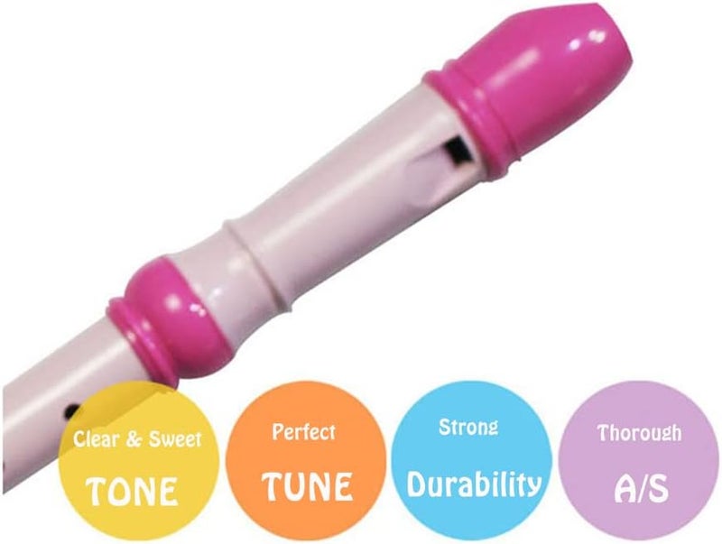 NaFurAhi Youngchang Student Soprano Recorder with Cleaning Rod, Case Bag Musical Instrument (Pink Soprano German YSRG-50P) - Image 1